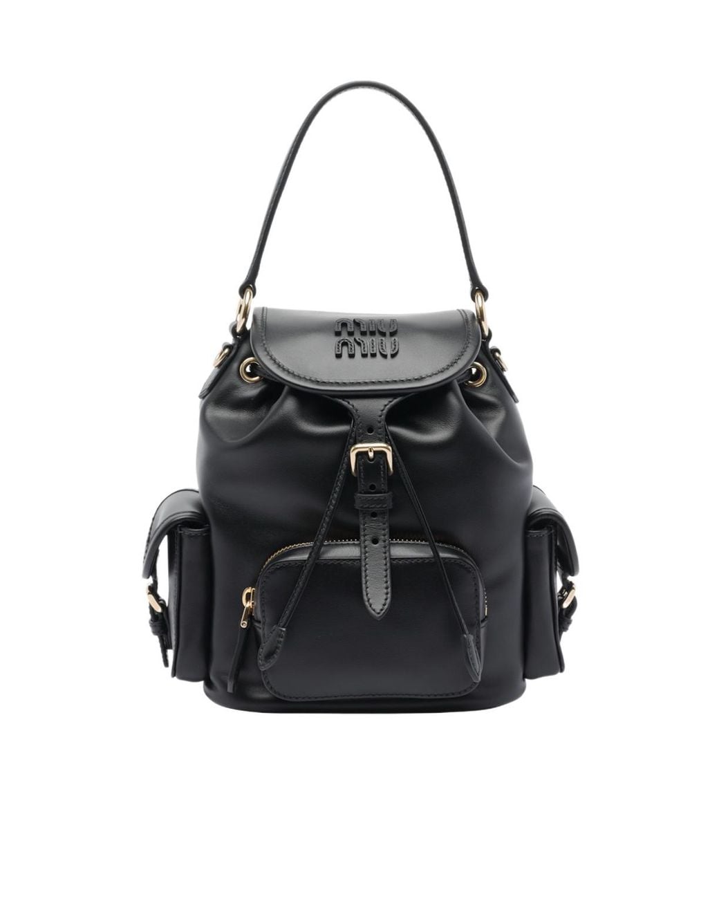 Miu Miu Black Flap Backpack