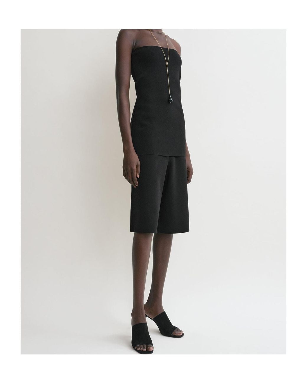 Totême Black Totême Strapless Fitted Top