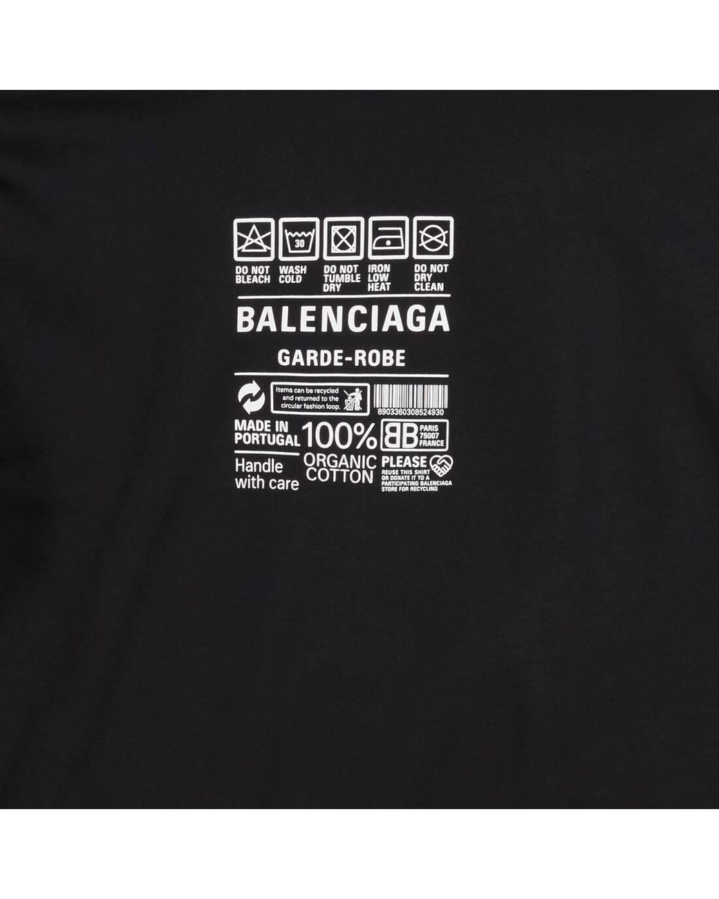 Balenciaga Black Logo Printed Long-Sleeved Hoodie