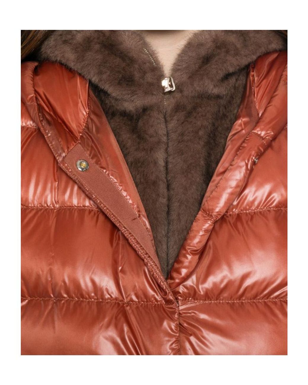 Herno Red Ultralight Hooded Puffer Coat