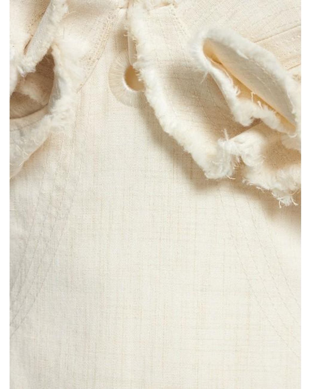 Jacquemus White Crepe Long Dress