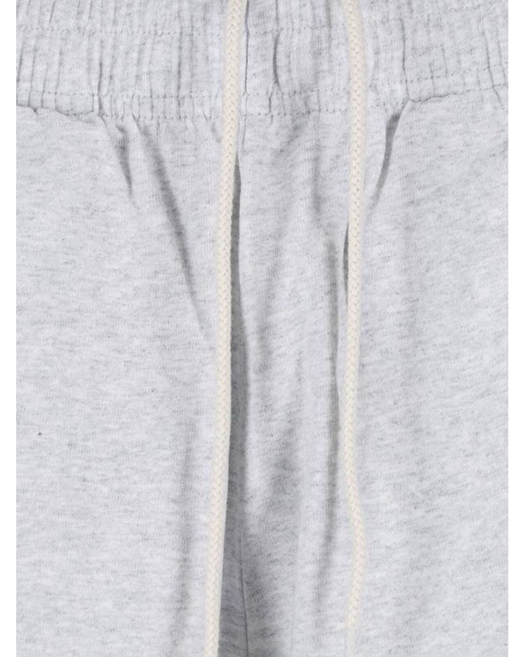 Sporty & Rich White Elastic Waist Shorts