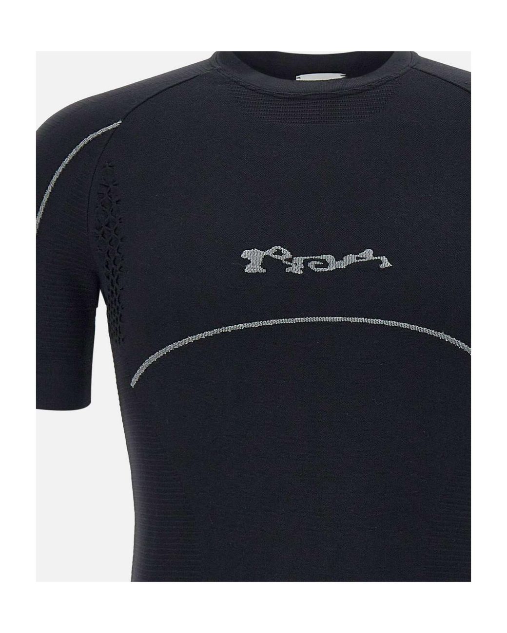 Roa Blue Seamless Crewneck T-Shirt for men