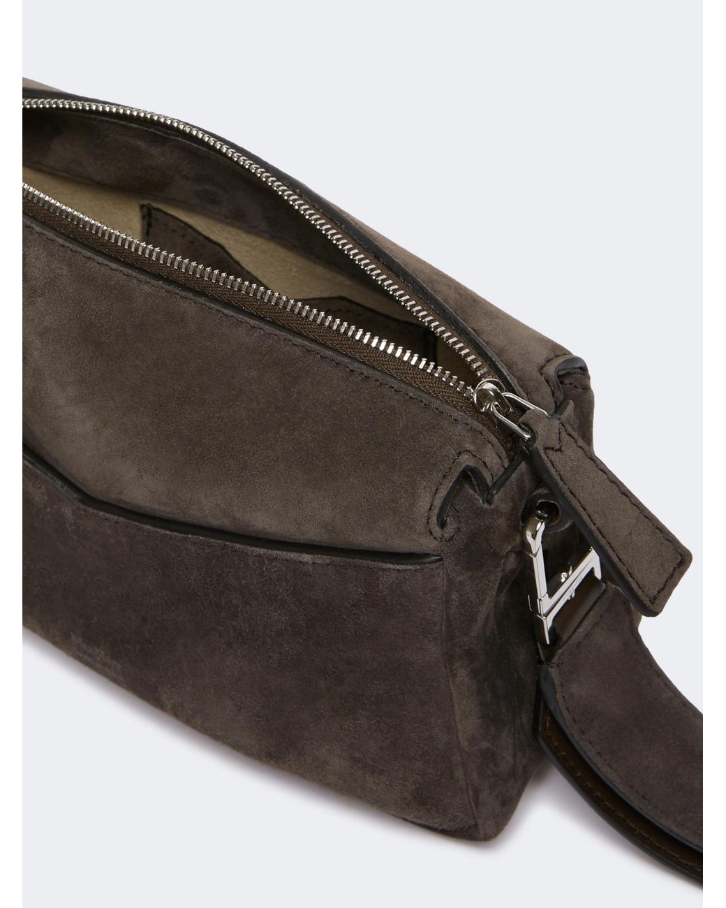 Max Mara Brown Split Leather Micro Handbag