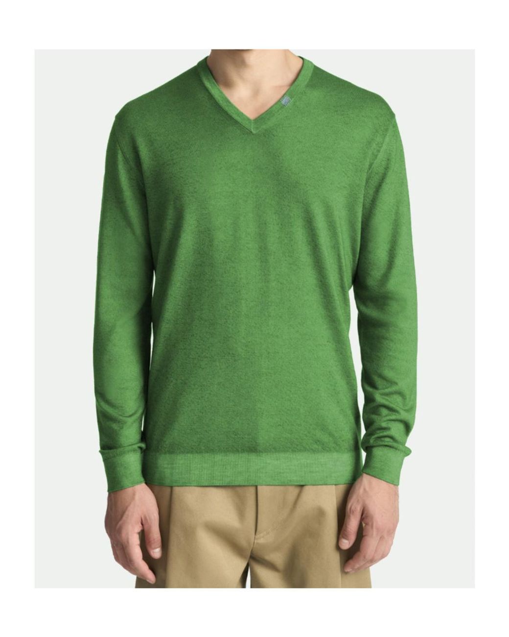 Malo Green Tavolozza V Neck for men