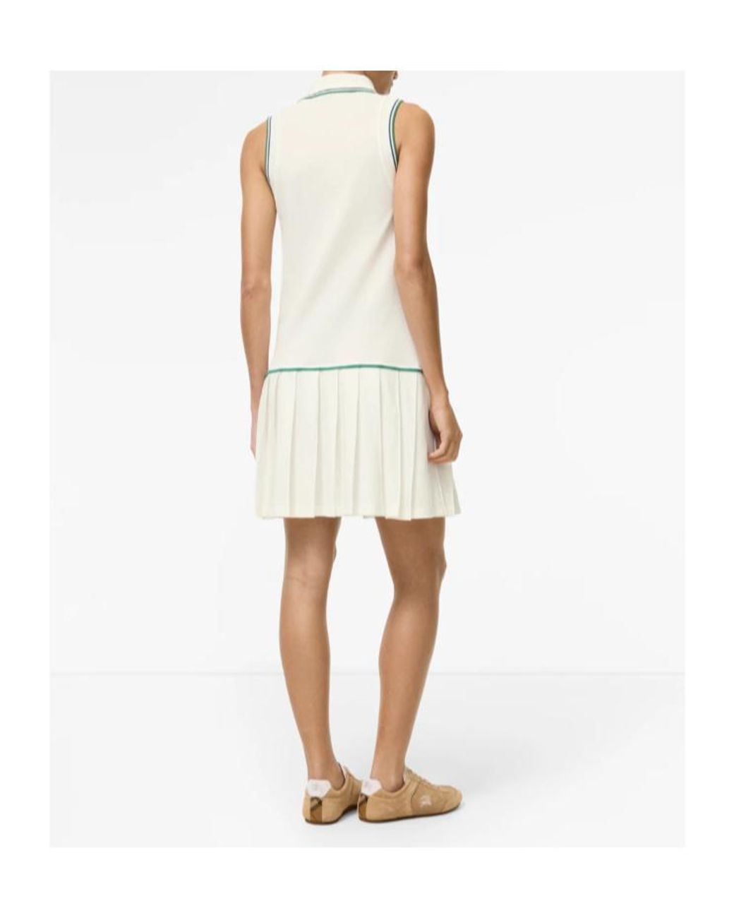 Burberry White Cotton Tennis Dress