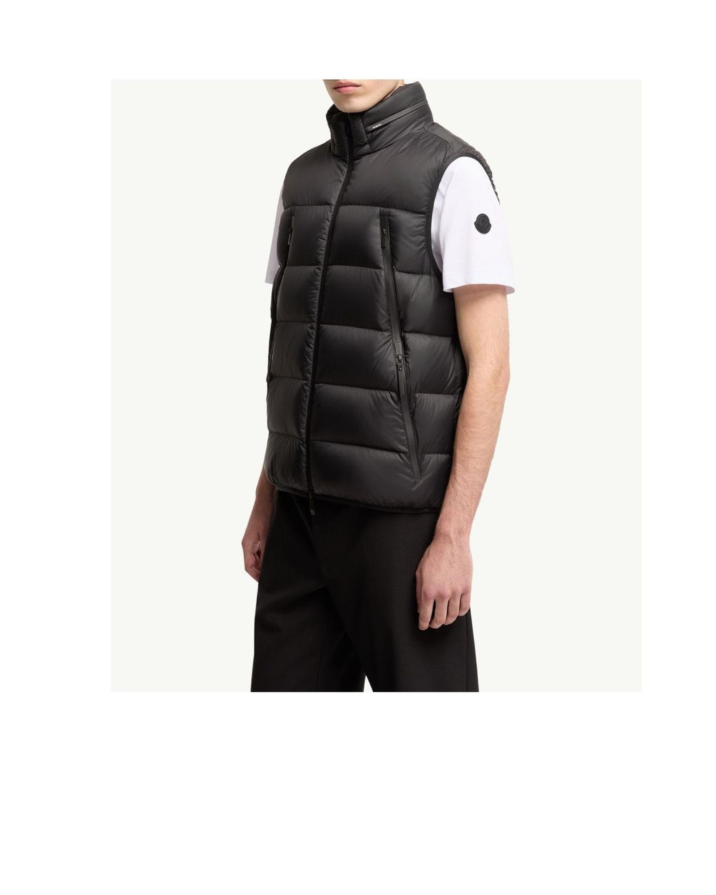 Moncler Black Reticone Down Vest for men