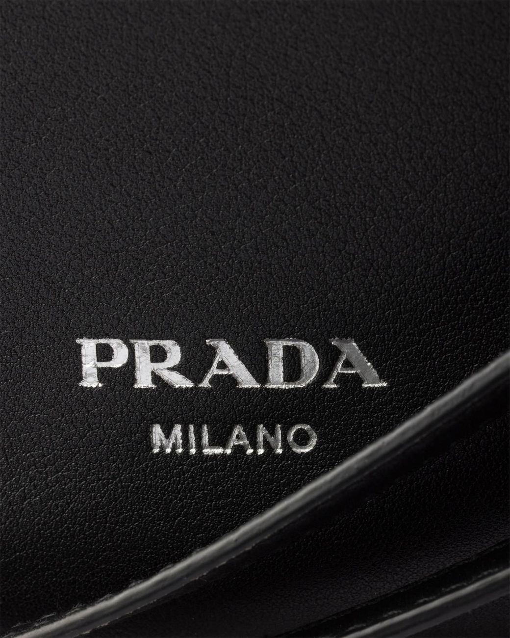 Prada Black Fold Large Leather Shoulder Bag