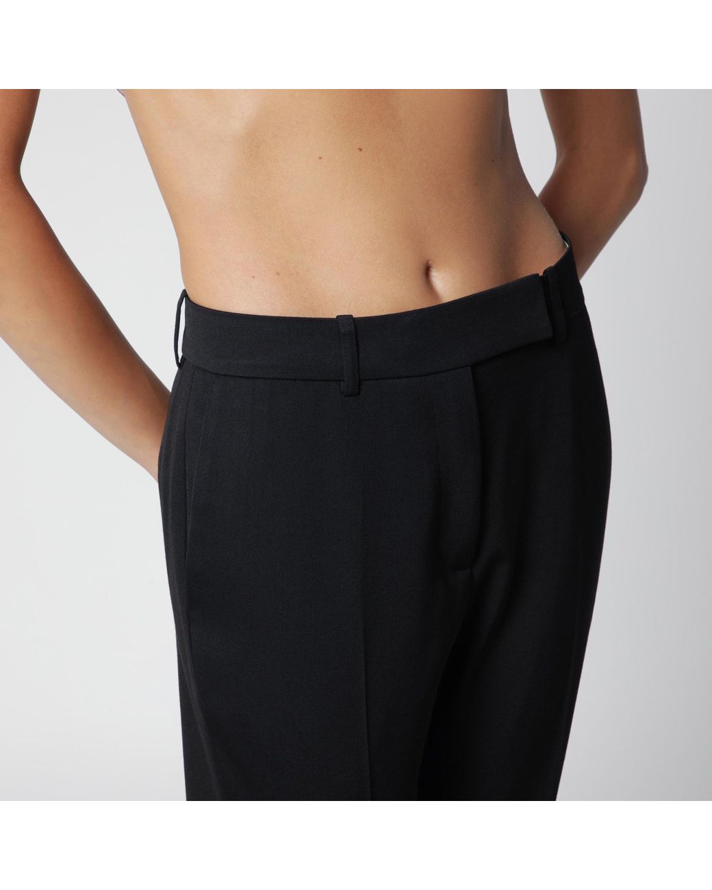 Rohe Black Mies Cigarette Leg Tailored Trousers