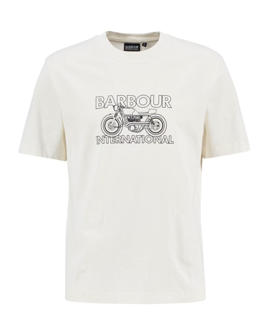 Barbour White Motorcycle Graphic T-Shirt for men