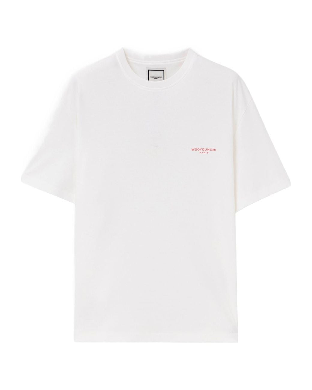 Wooyoungmi White Logo Print T-Shirt for men
