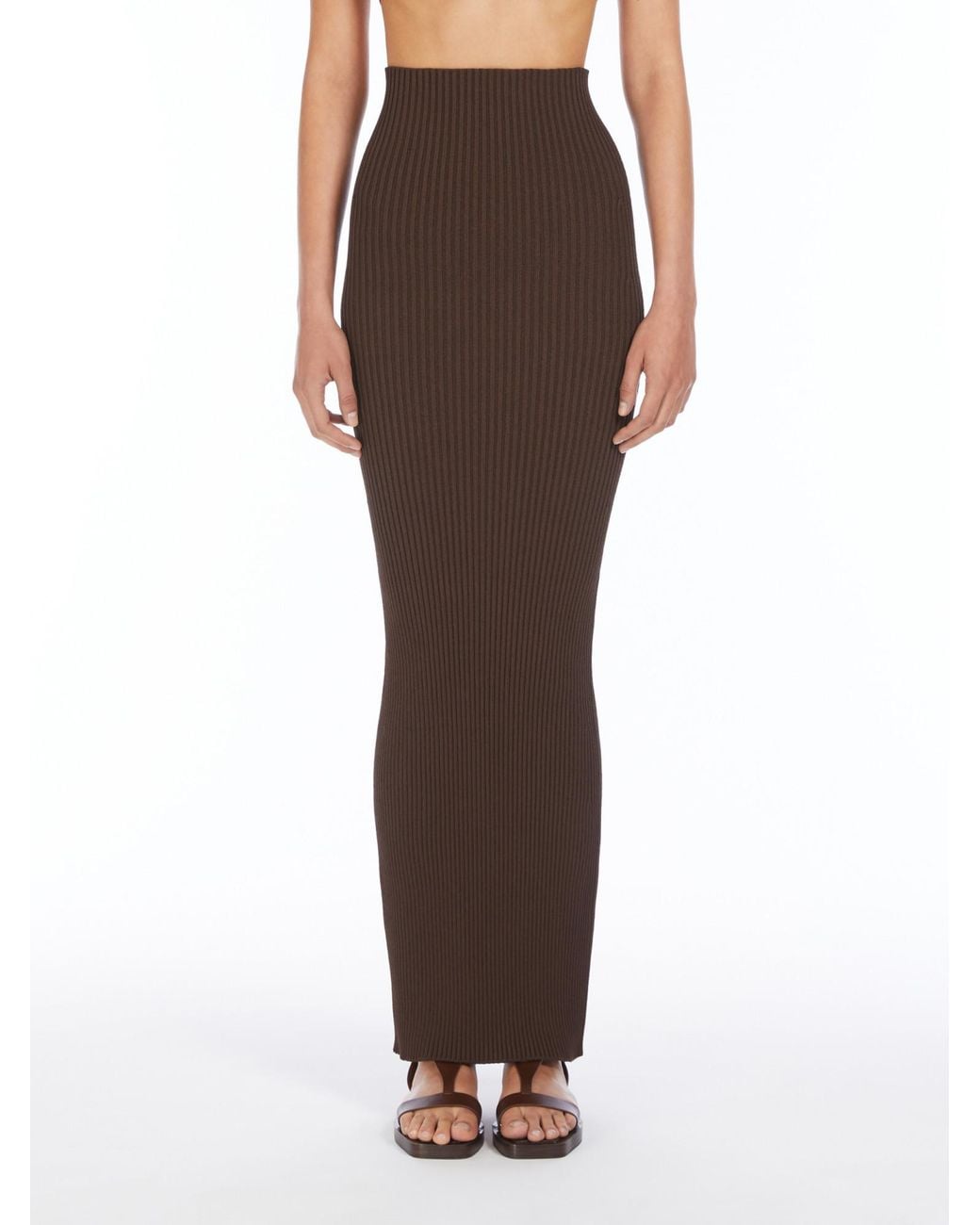 Max Mara Brown Aprile Knitted Skirt