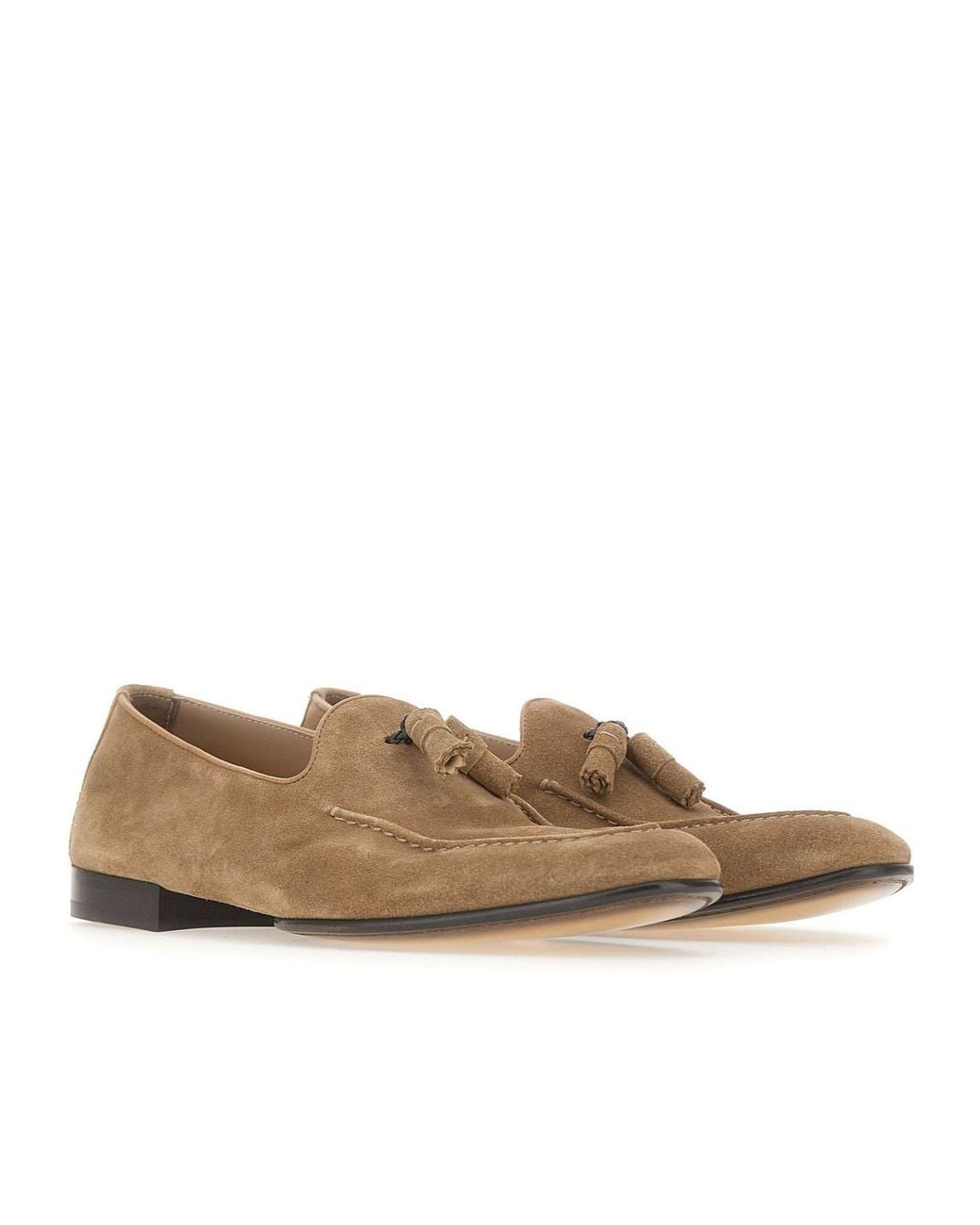 Doucal's Brown Tassel Loafers for men