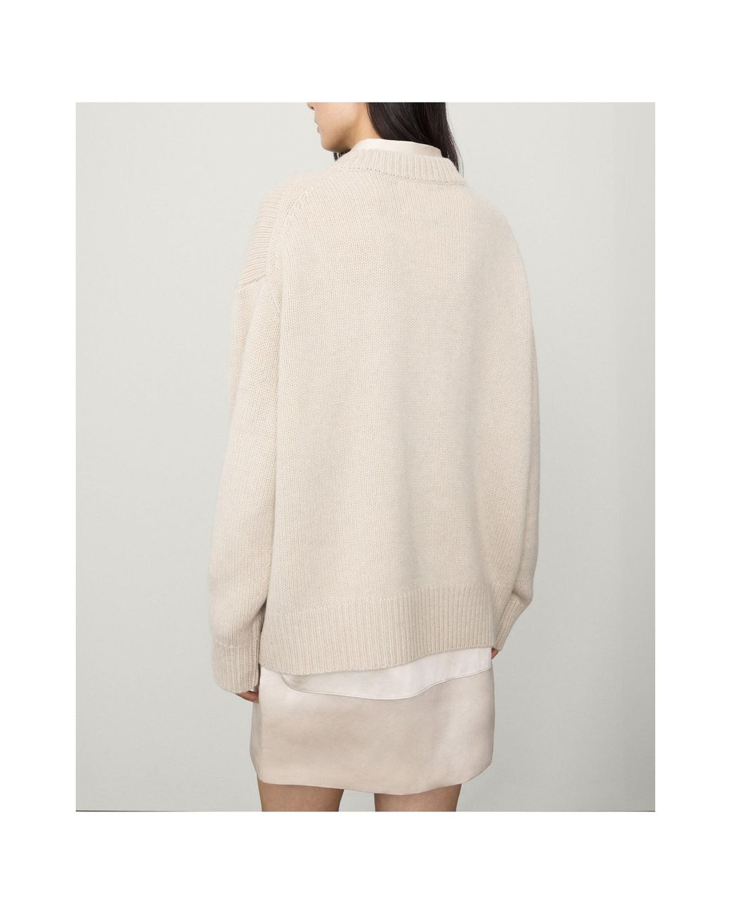 Lisa Yang Natural Renske Crewneck Knitwear