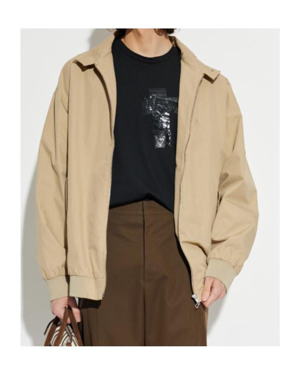 MM6 by Maison Margiela Natural High Neck Zipped Jacket for men