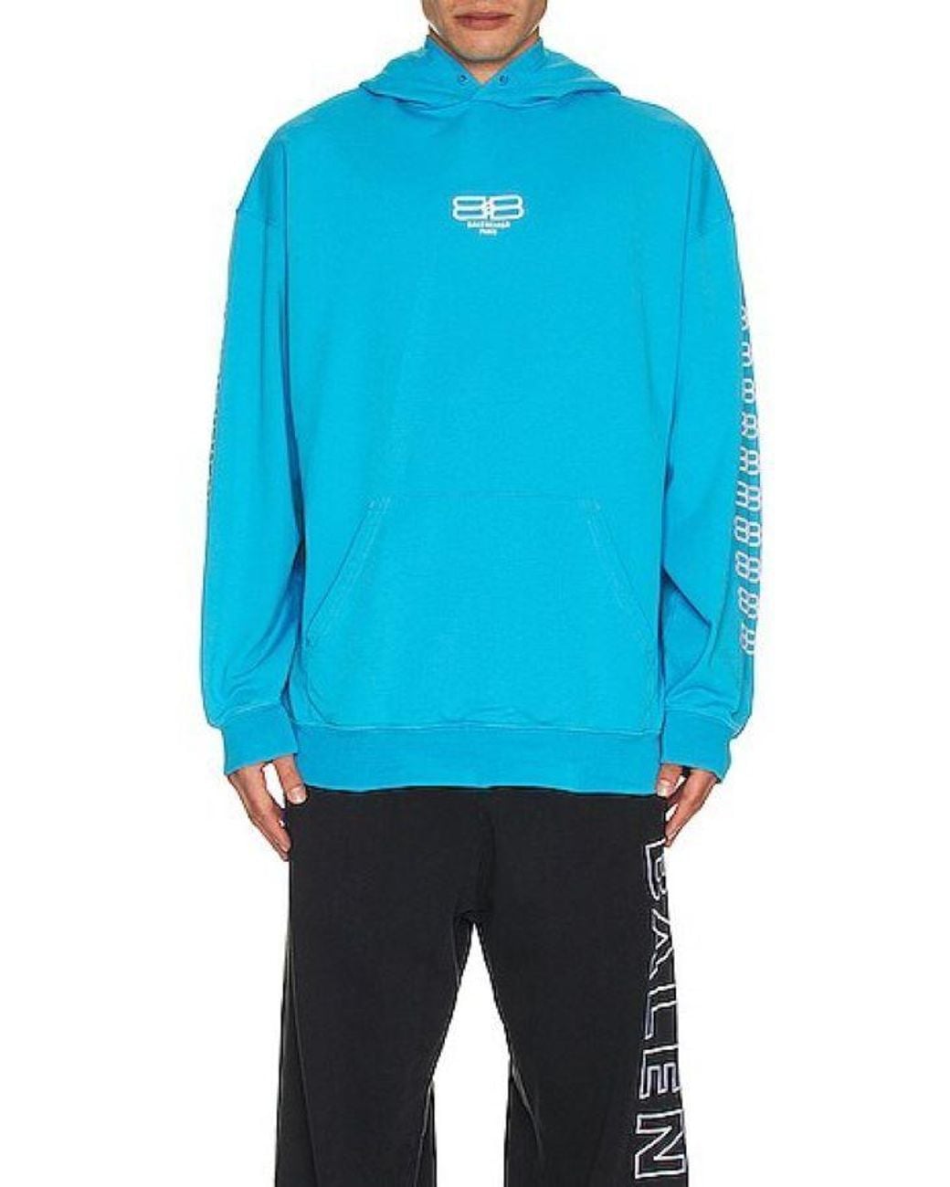 Balenciaga Blue Hoodie for men