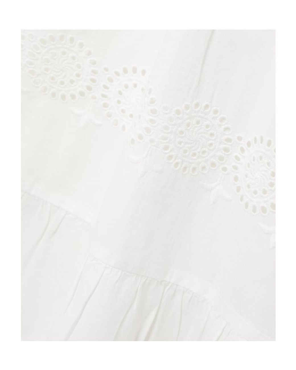 Melissa Odabash White Strapless Scalloped Broderie Anglaise Cotton Midi Dress