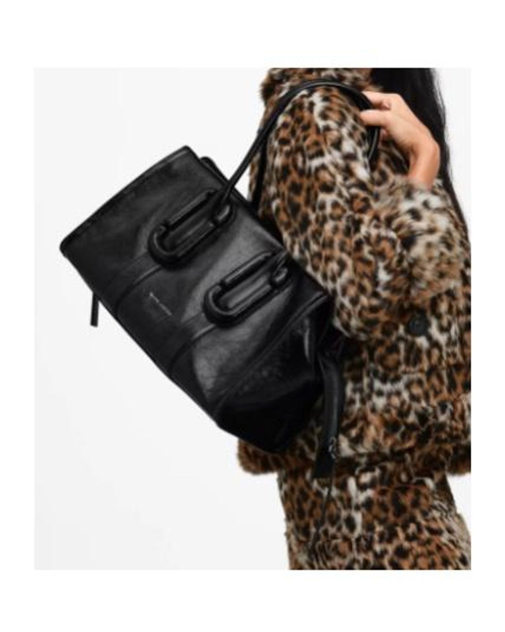 Marc Jacobs Black Top Handle Leather Tote Bag