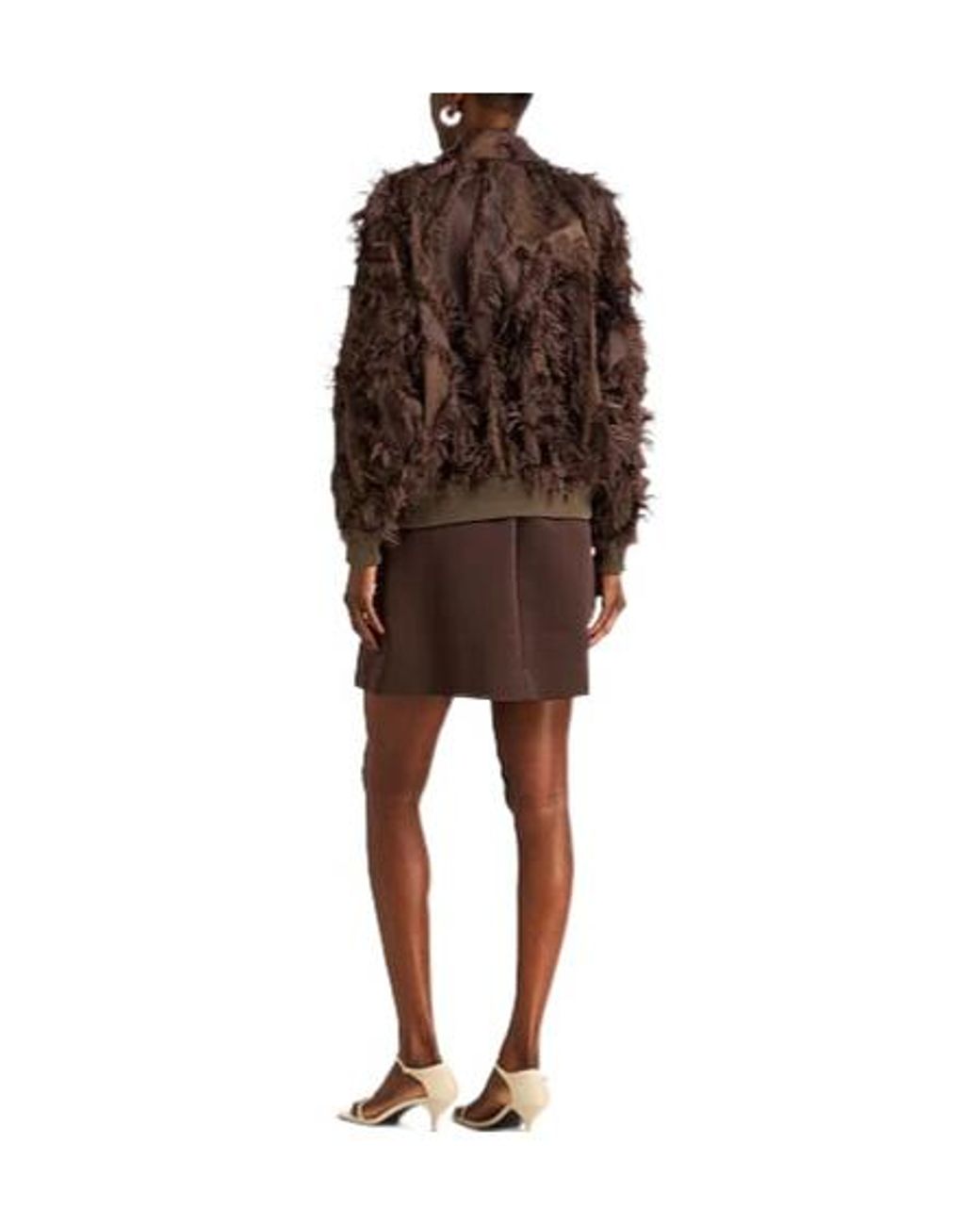 Brunello Cucinelli Brown Satin Baseball Jacket