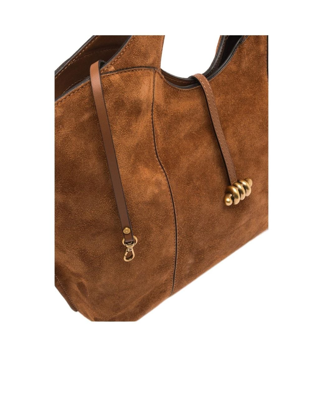Gianni Chiarini Brown Large Infinity Suede Toggle-Fastening Tote Bag