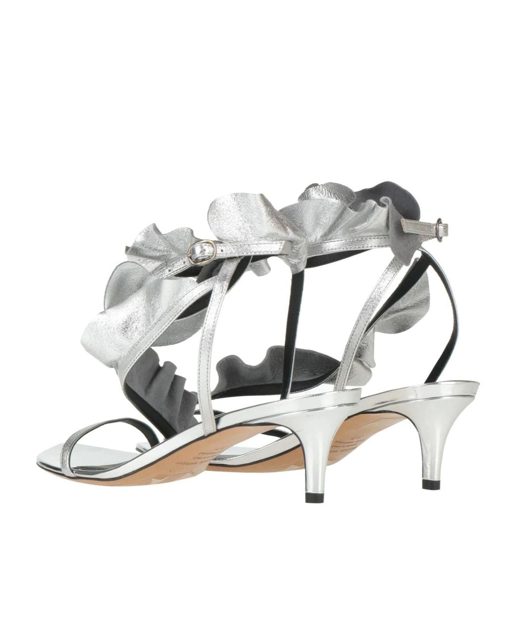 Isabel Marant White Round-Toe Leather Sandals