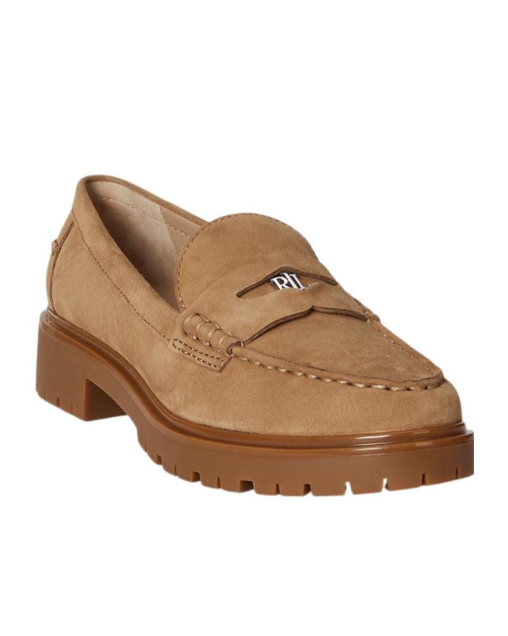 Ralph Lauren Brown Round-Toe Loafers