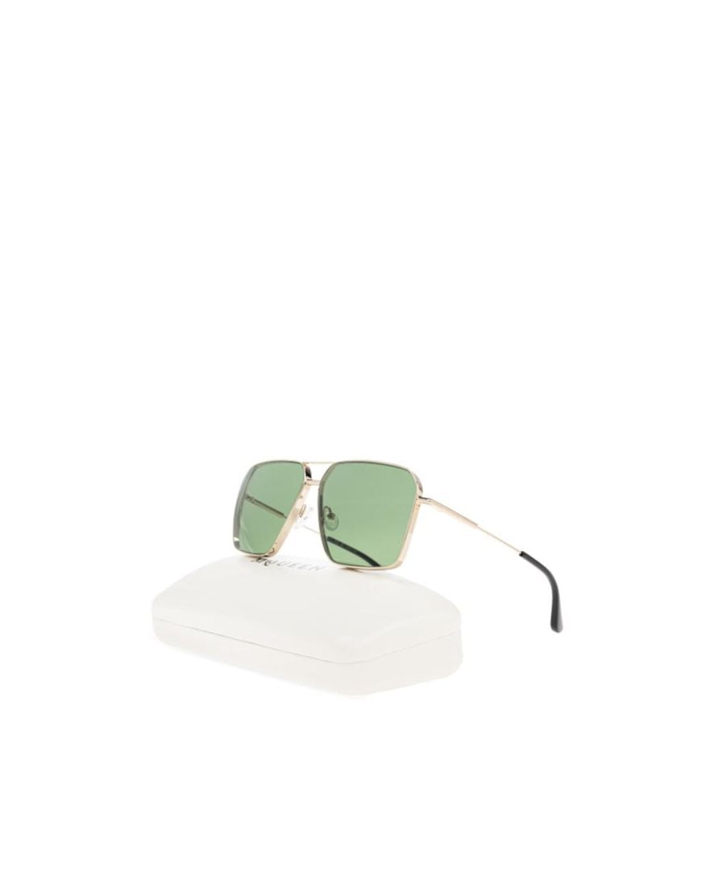 McQueen Green Eyewear Pilot Frame Sunglasses for men