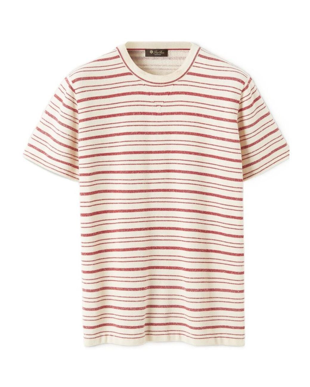 Loro Piana White Caravella T-Shirt for men