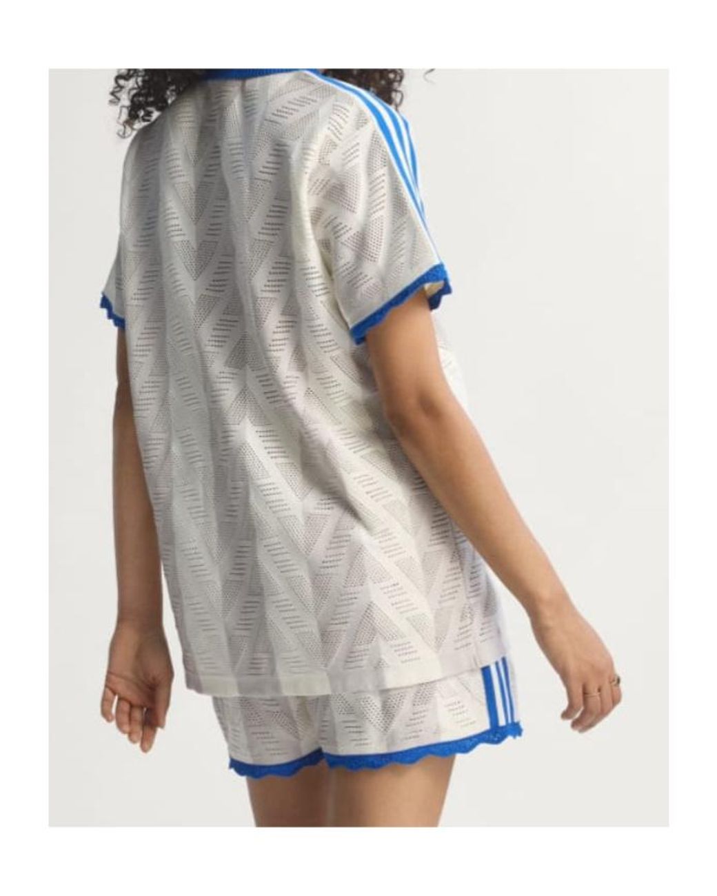 Adidas Originals Blue Short-Sleeve Polo T-Shirt