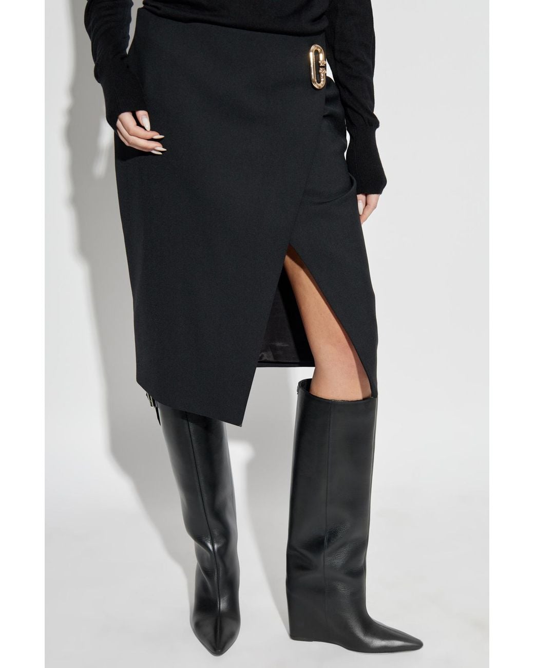 Casablanca Black Logo-Plaque Skirt