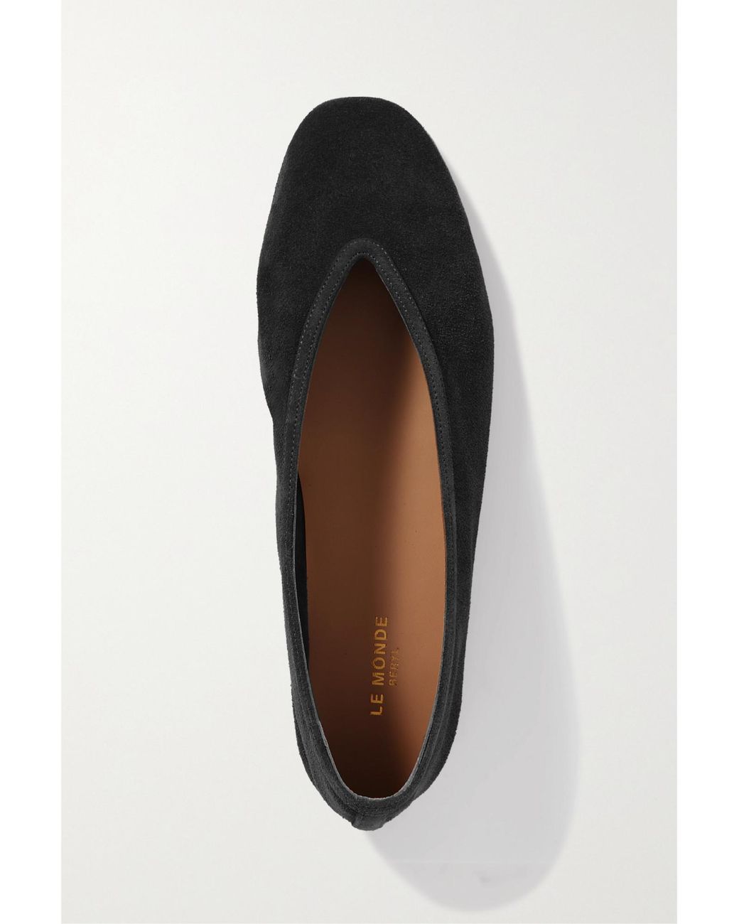 Le Monde Beryl Black Luna Suede Ballet Flats