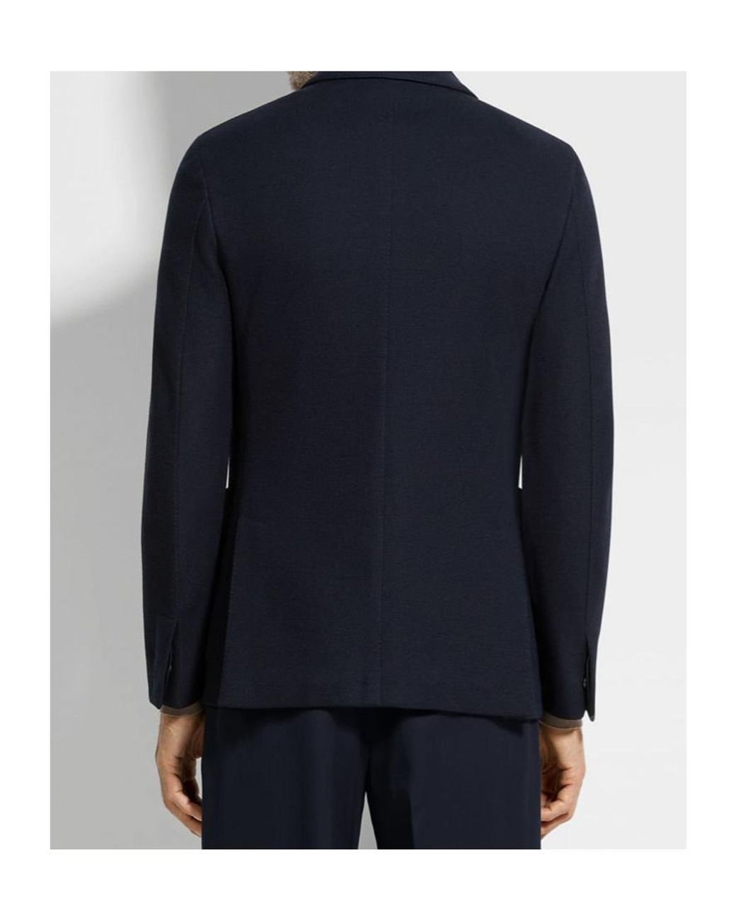 Zegna Blue Layered Blazer for men