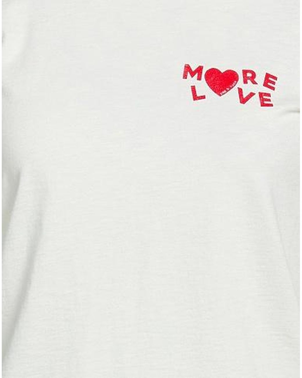 Rag & Bone White Solid Color Printed Short-Sleeve T-Shirt