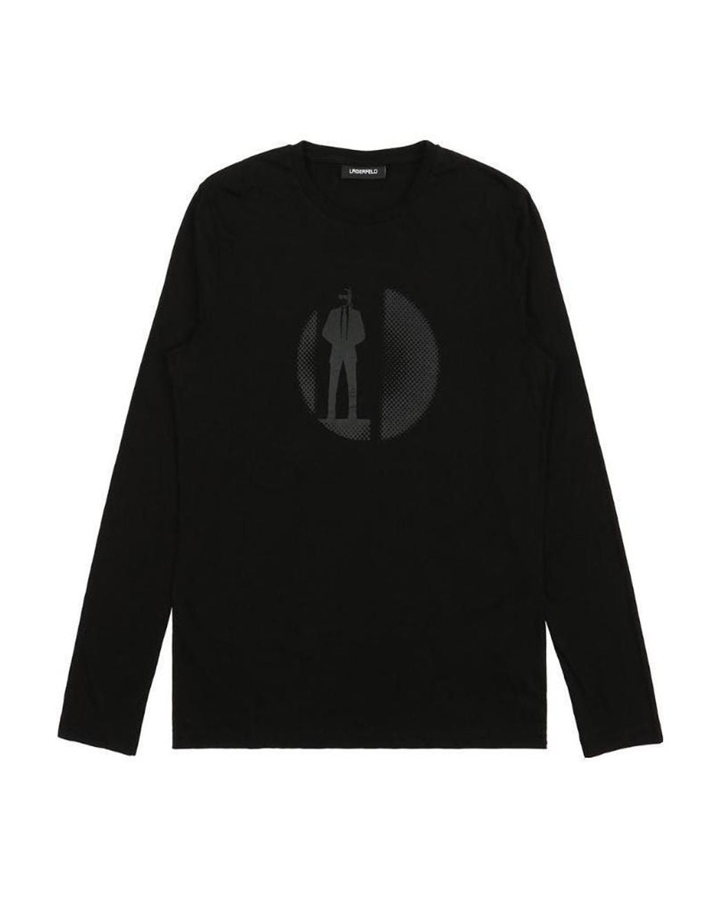 Karl Lagerfeld Black Printed T-Shirt for men