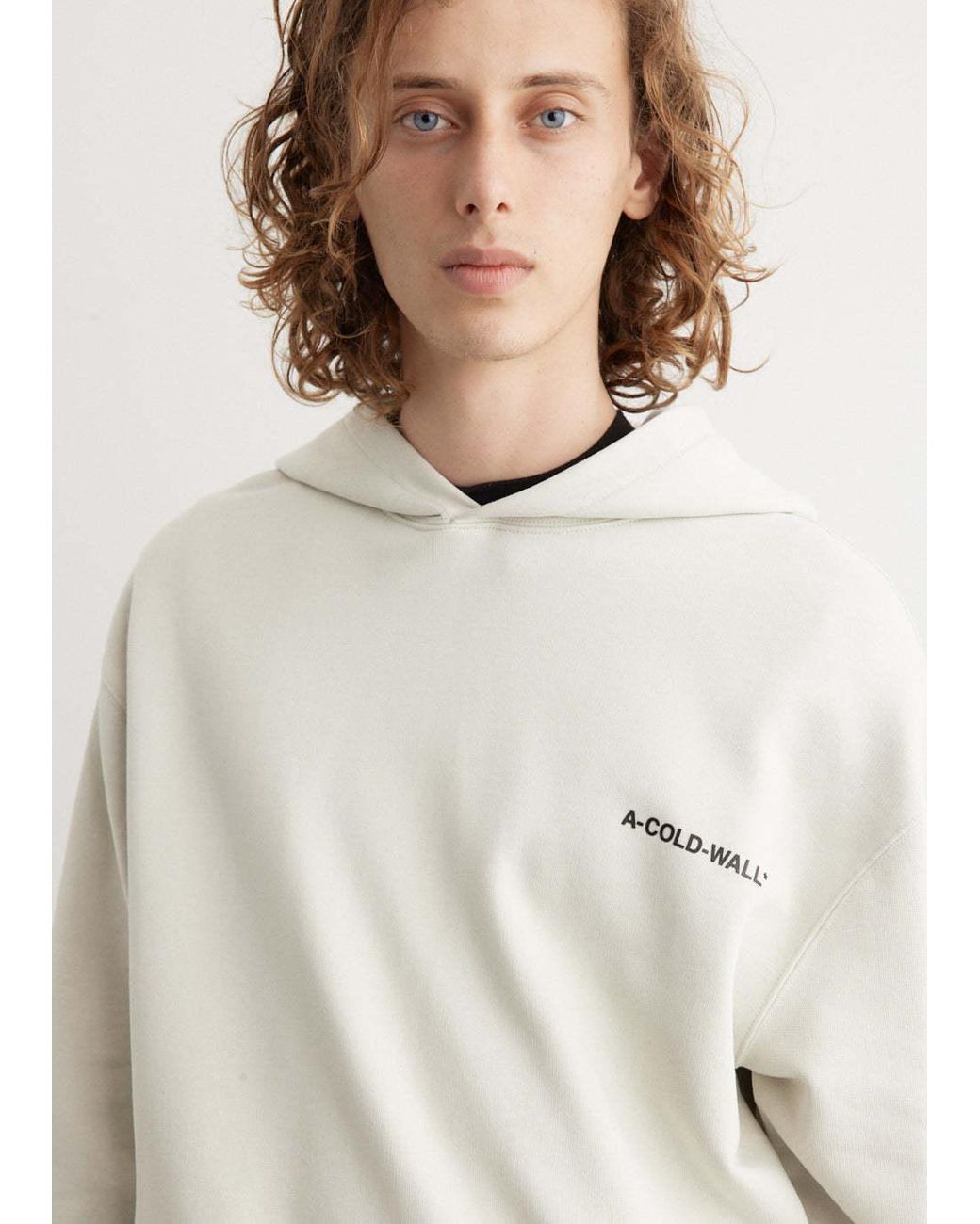 A_COLD_WALL* Natural Long-Sleeve Hooded Sweatshirt for men