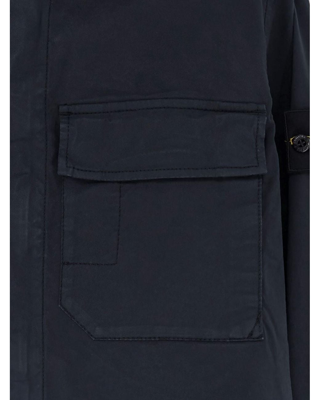 Stone Island Blue Compass Badge Overshirt for men
