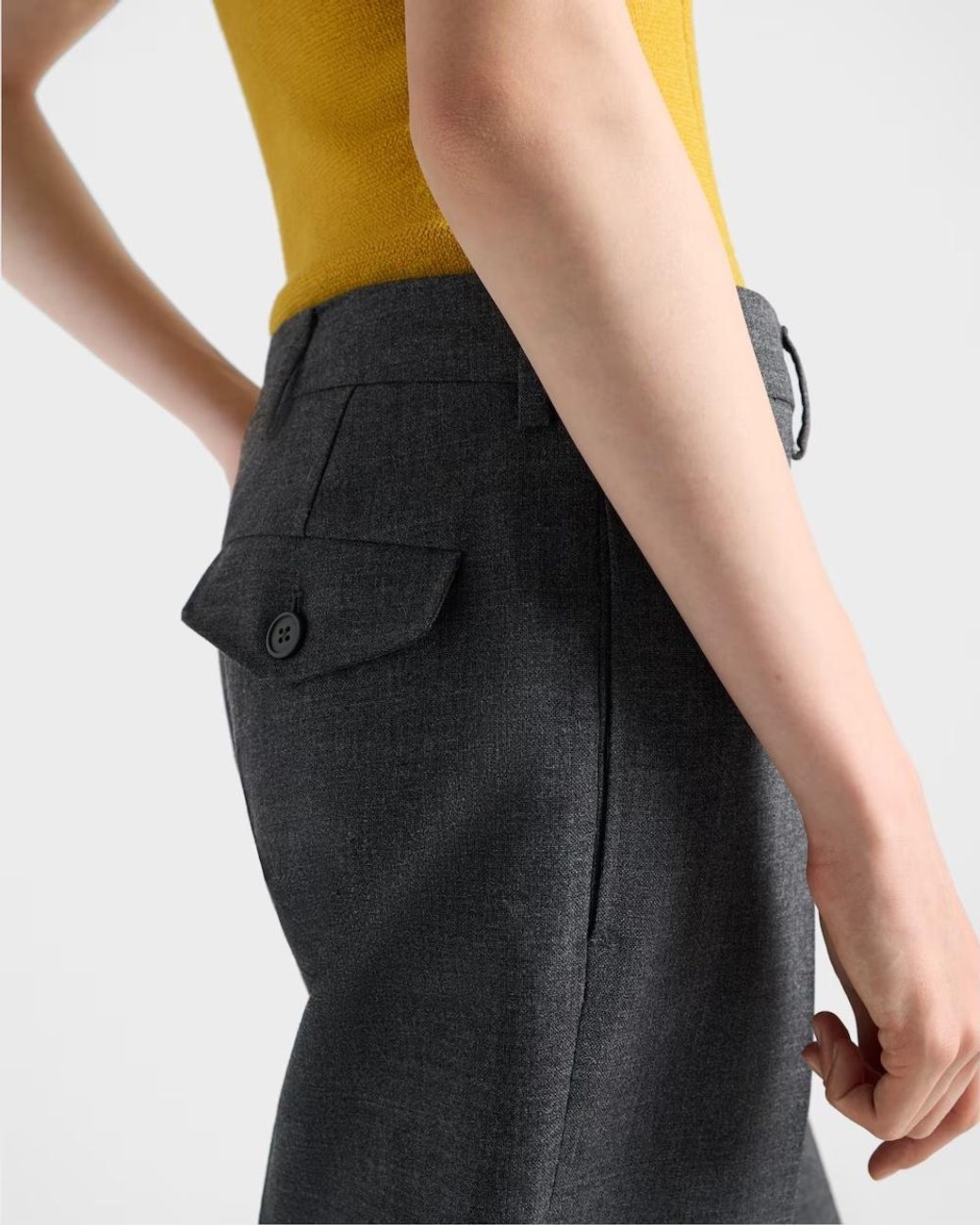 Prada Gray Rush Stitch Pants
