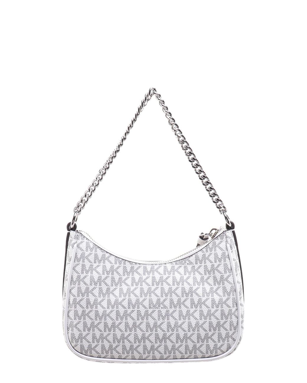 Michael Kors White Monogram-Pattern Tote Bag
