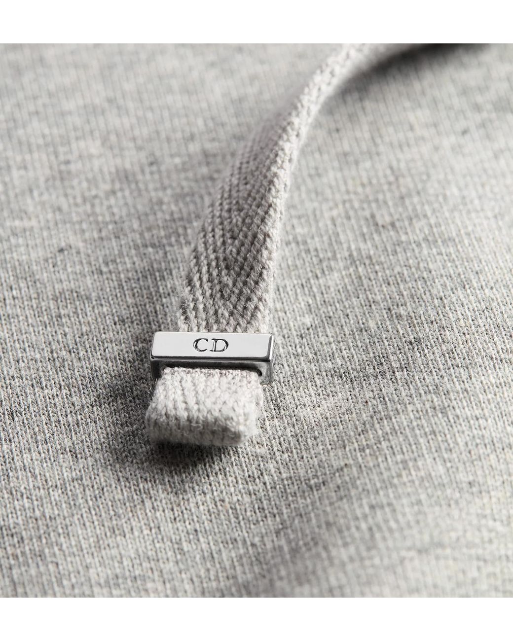 Dior Gray Hooded Sweatshirt With Blason Embroidery, Relaxed Fit for men