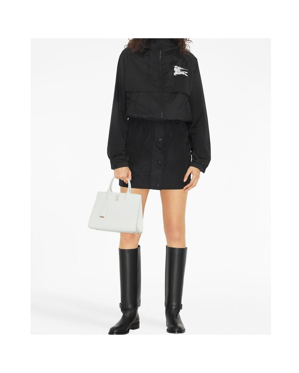Burberry Black High Waist Mini Skirt