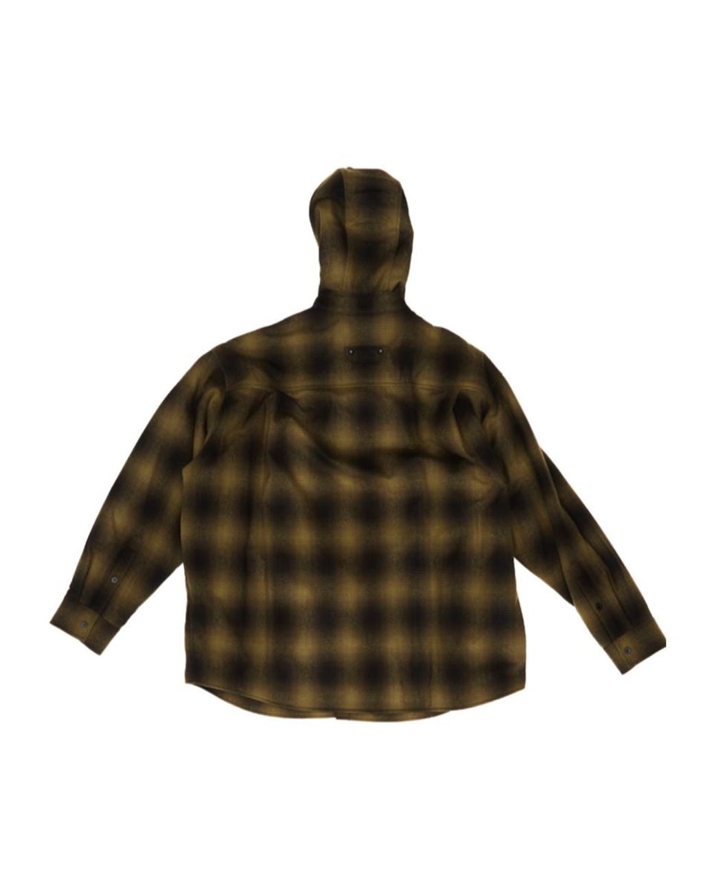 Balenciaga Brown Checked Hooded Shirt for men