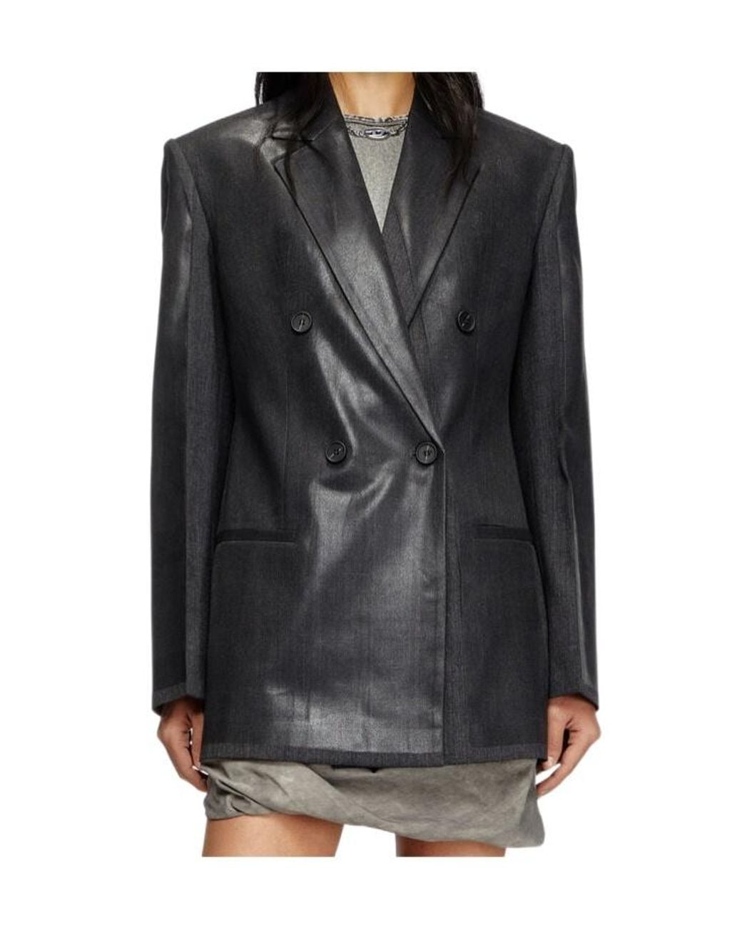 DIESEL Black G-Allant Double-Breasted Blazer