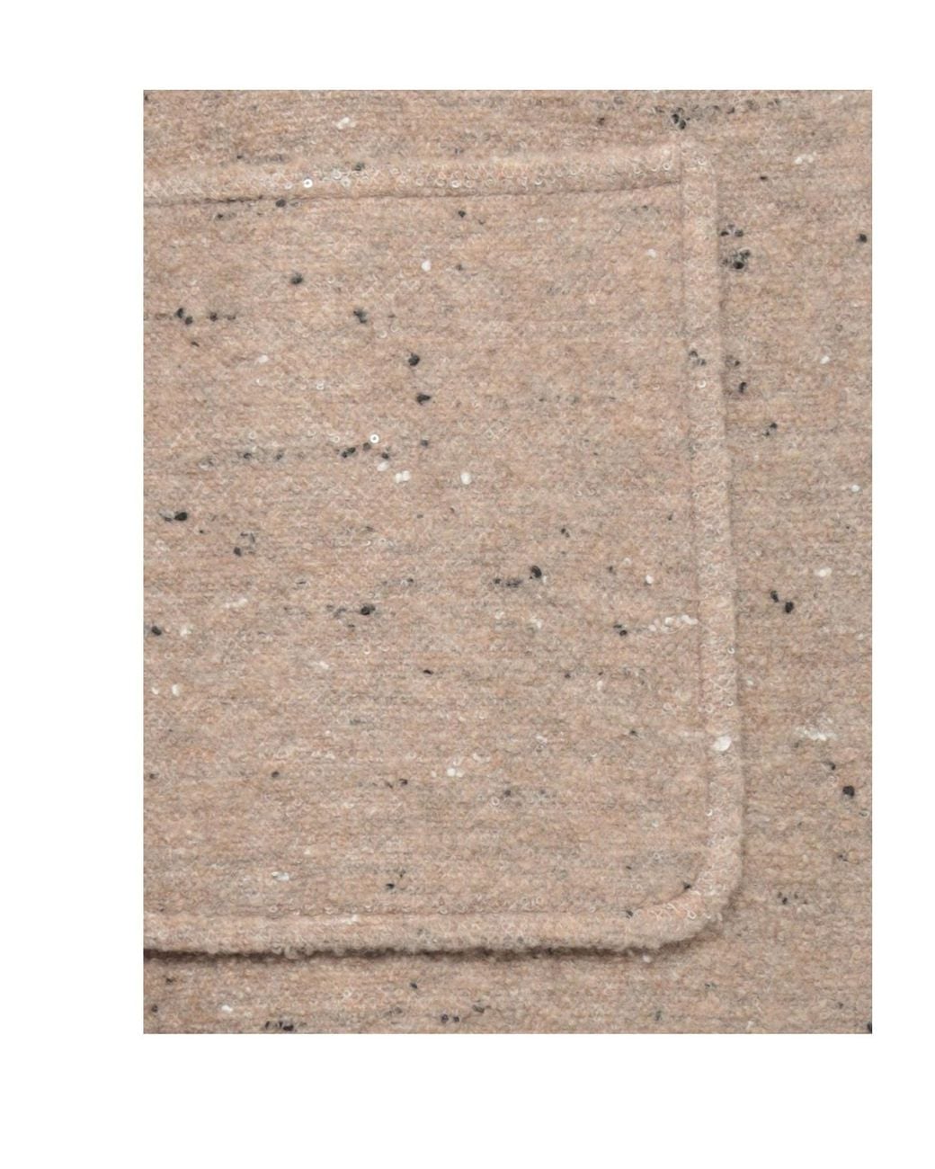 D.exterior Natural Sequined Long Coat