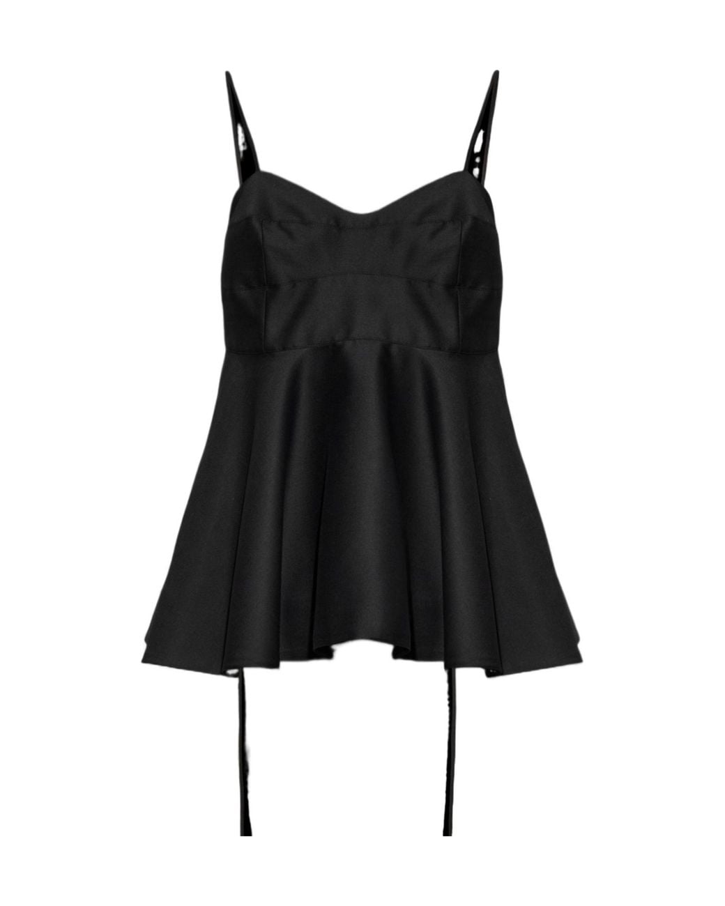 Rohe Black Flared Strappy Top