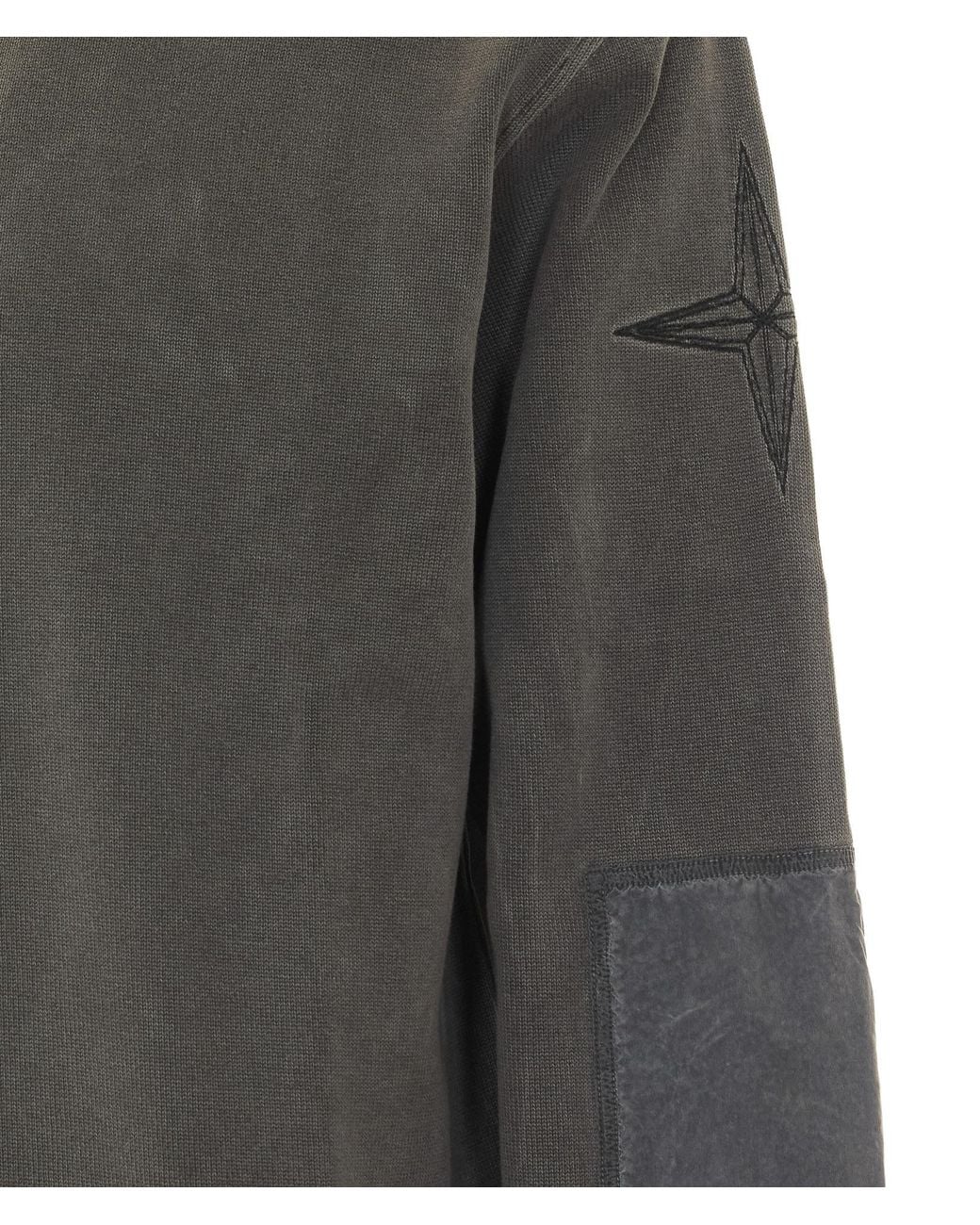 Stone Island Gray Oversized-Fit Crewneck Sweatshirt for men