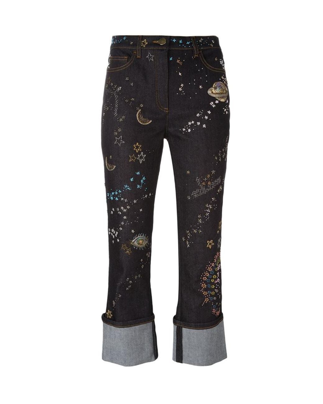 Valentino Black Dark 'Astro Couture' Jeans