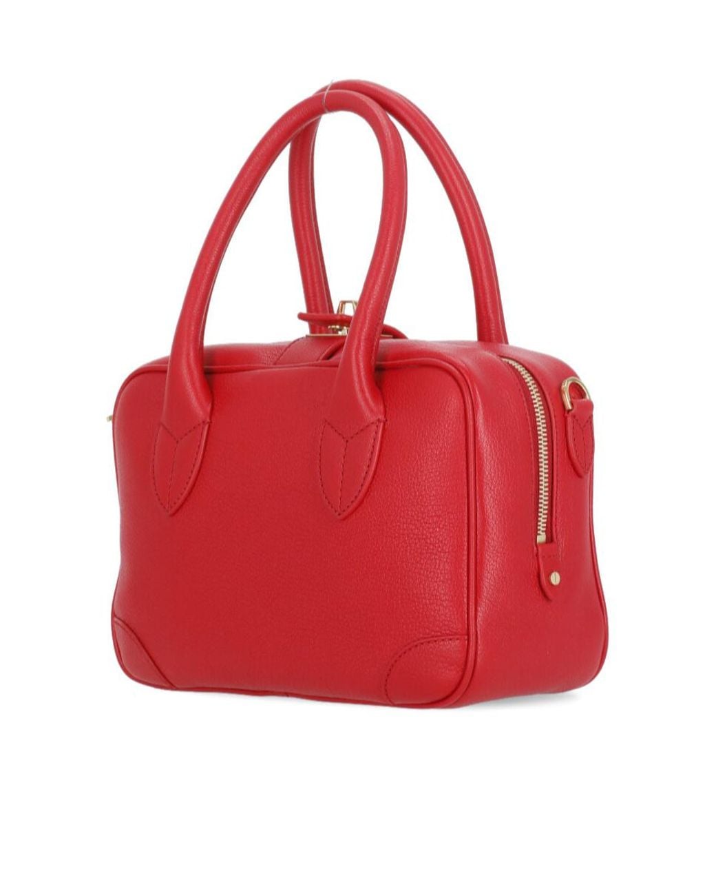 Golden Goose Deluxe Brand Red Logo Printed Zipped Tote Bag