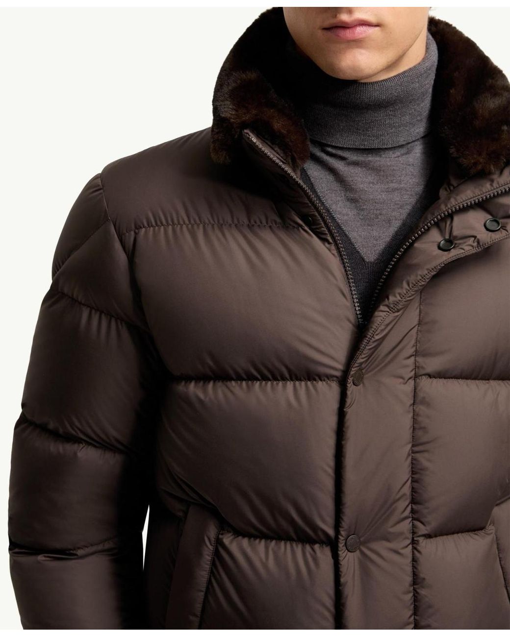 Moncler Brown Drisfall Short Down Jacket for men