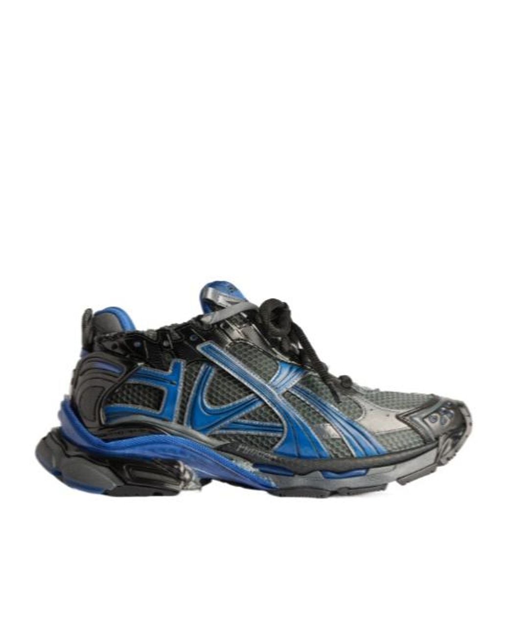 Balenciaga Blue Runner Gradient Mesh And Nylon Sneakers for men