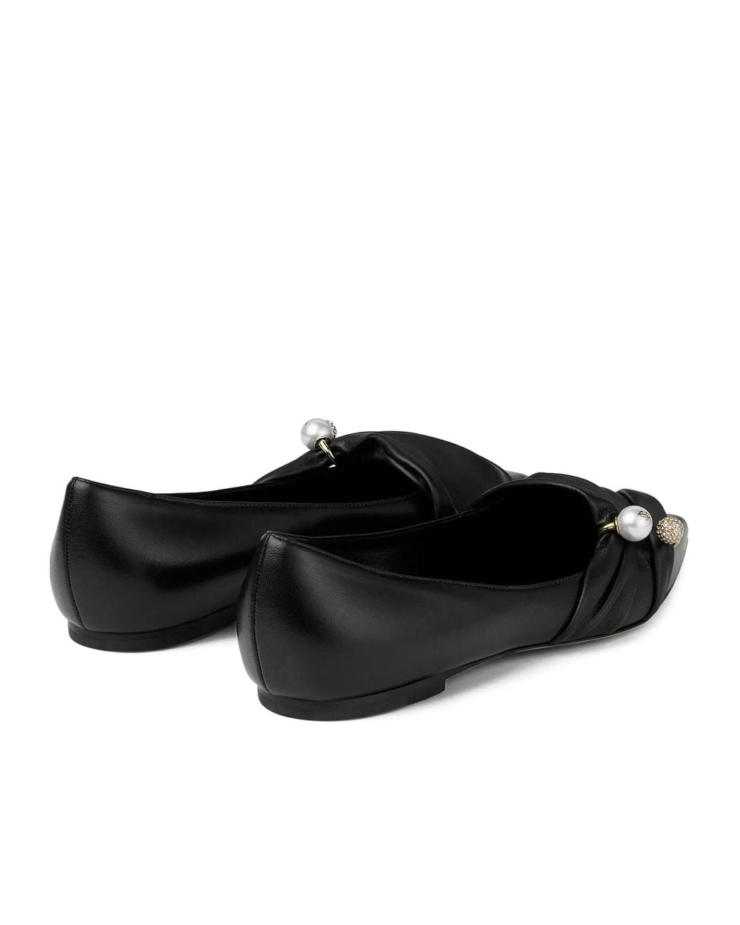 Jimmy Choo Black Rafi Embellished Ballet Flats